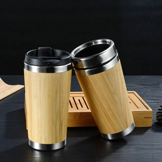 Bamboo Coffee Cup – 14oz Thermal Insulating, Eco-Friendly Mug-0