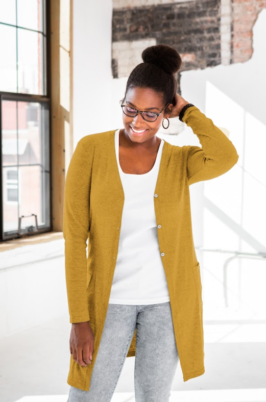 Ladies Eco-Triblend Rib Cardigan